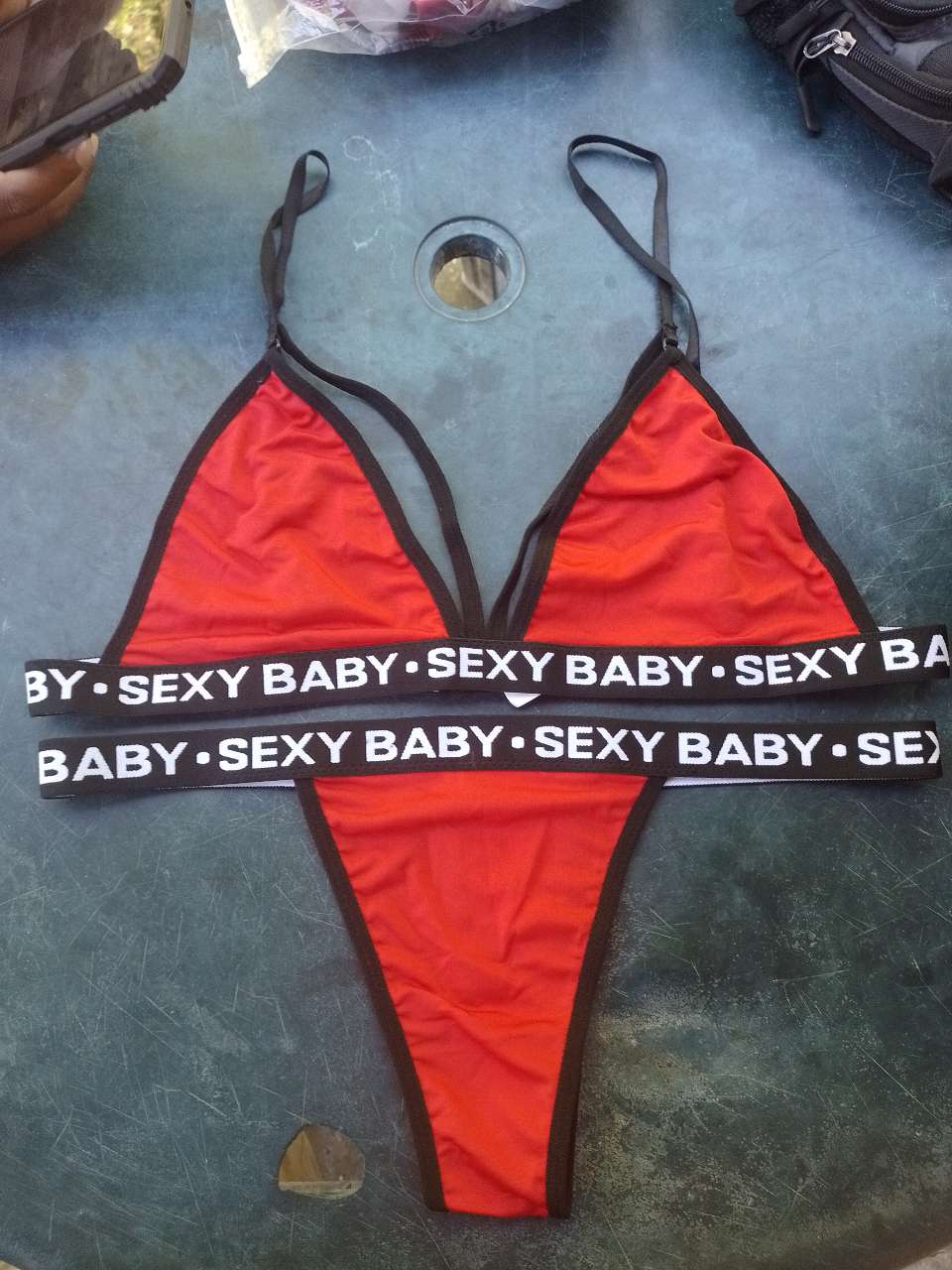 Plus Size Bra and Panty Elastic Sports Suit with Bold Letter