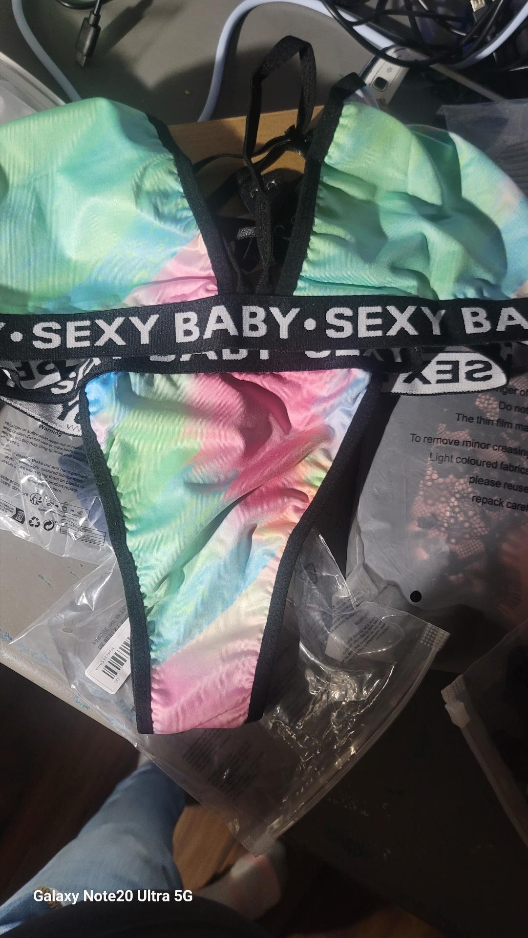 Plus Size Bra and Panty Elastic Sports Suit with Bold Letter