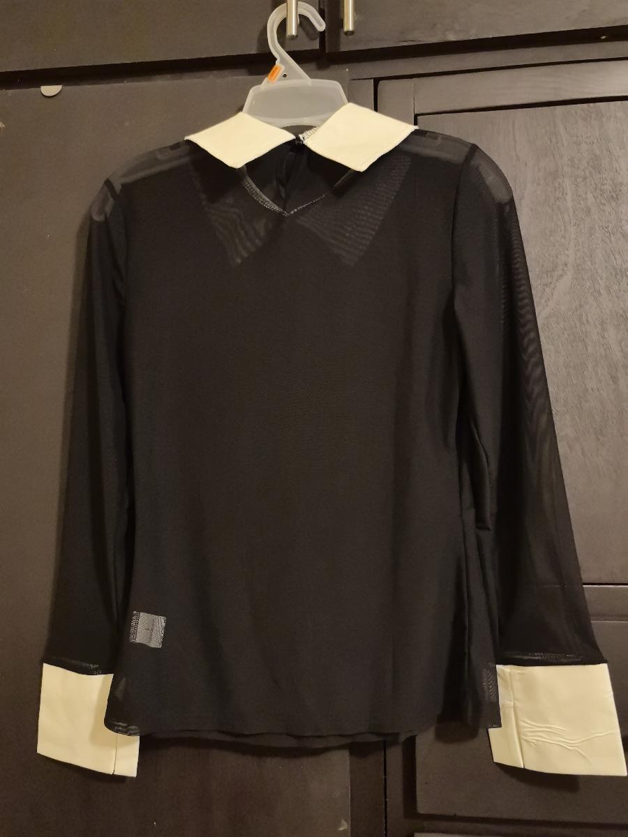 Chic Sheer Mesh Blouse Long Sleeve Attractive T‑Shirt for Women