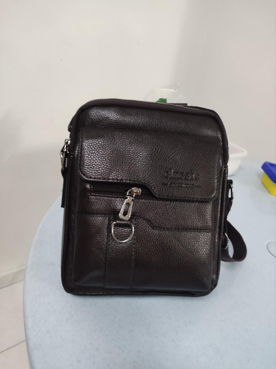 Men Vintage Shoulder Bag Multiple Compartments, Detachable Strap