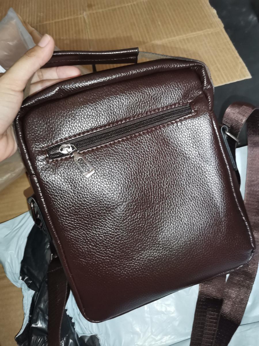 Men Vintage Shoulder Bag Multiple Compartments, Detachable Strap