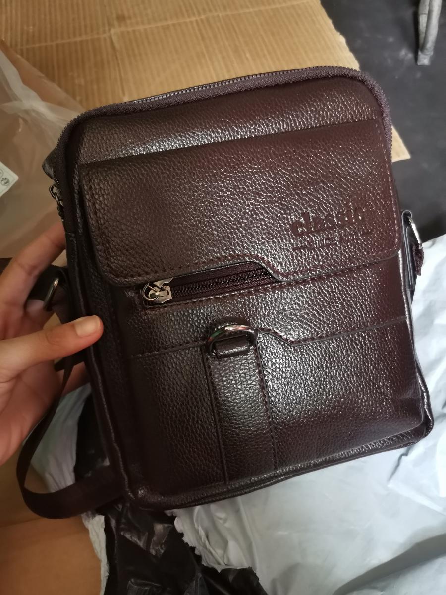 Men Vintage Shoulder Bag Multiple Compartments, Detachable Strap