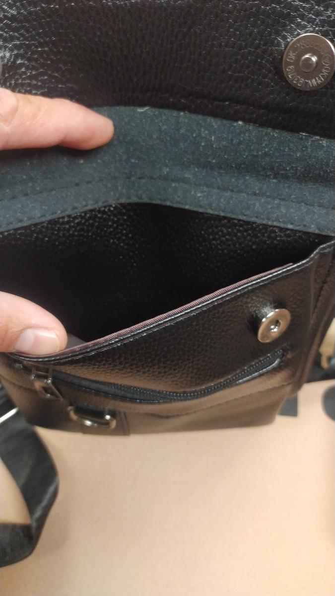 Men Vintage Shoulder Bag Multiple Compartments, Detachable Strap