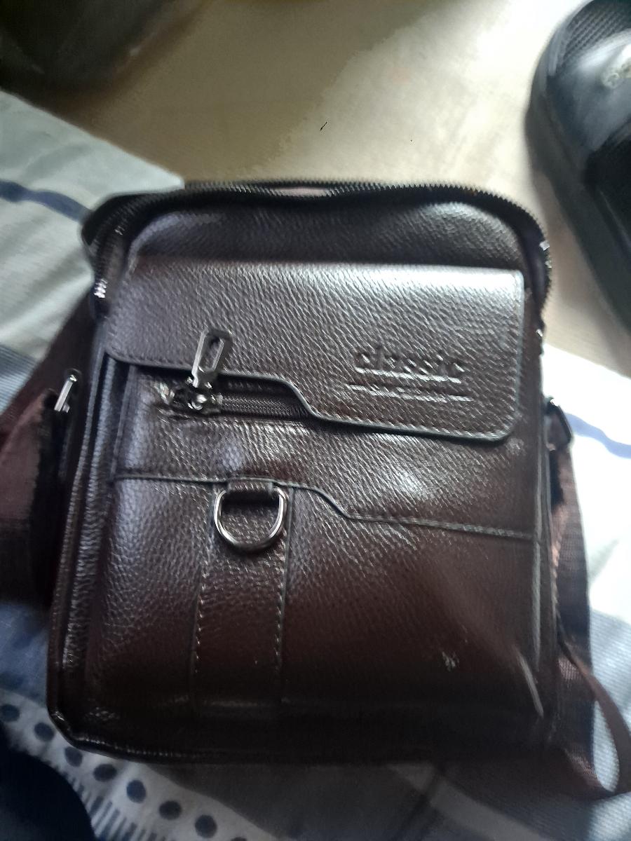 Men Vintage Shoulder Bag Multiple Compartments, Detachable Strap