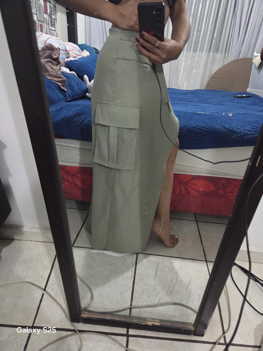 High-Waisted Asymmetrical Long Skirt with Charming Belt Women Casual