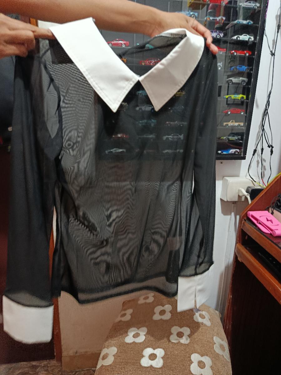 Chic Sheer Mesh Blouse Long Sleeve Attractive T‑Shirt for Women