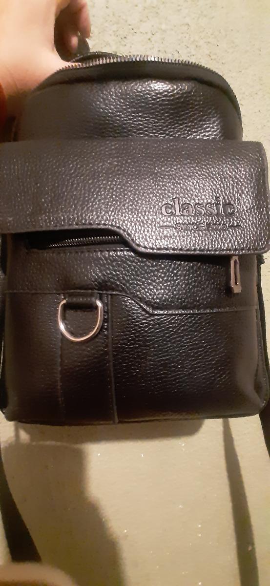 Men Vintage Shoulder Bag Multiple Compartments, Detachable Strap