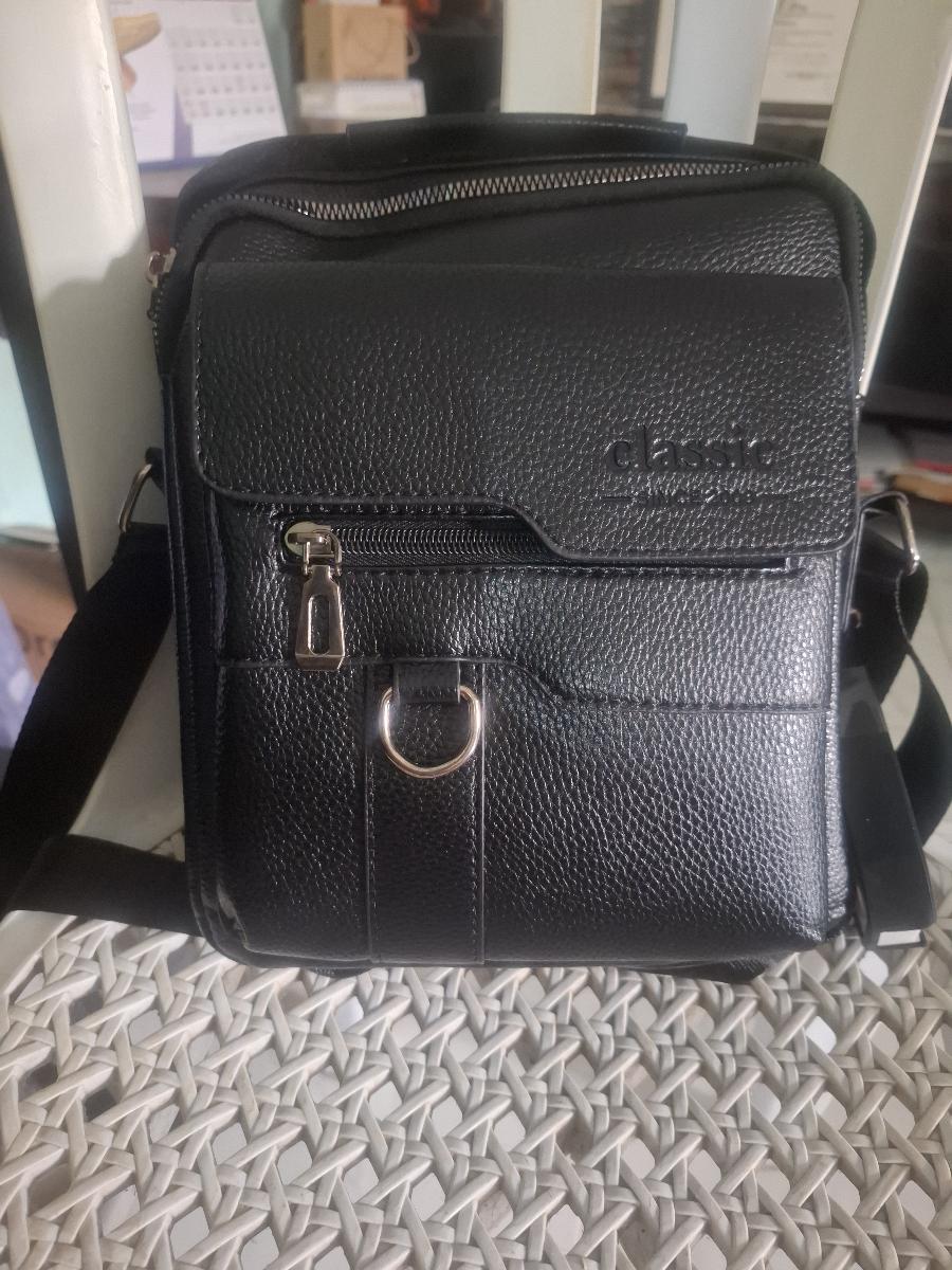 Men Vintage Shoulder Bag Multiple Compartments, Detachable Strap