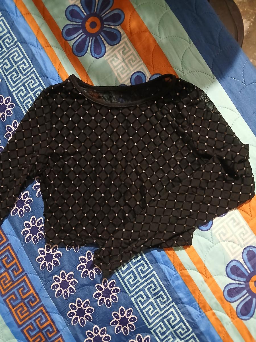 Semi‑Sheer Crop Top for Women Captivating Long Sleeve Black Mesh