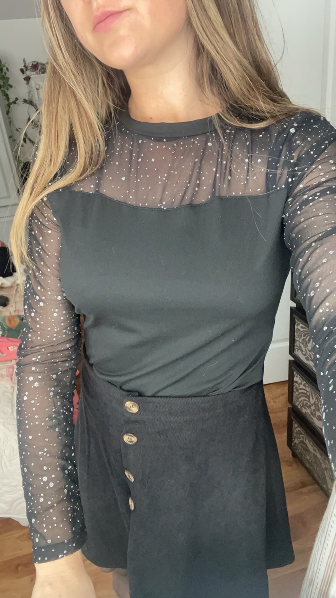 Elegant Long Sleeve Blouse Actionable Crew Neck Top Medium‑Stretch