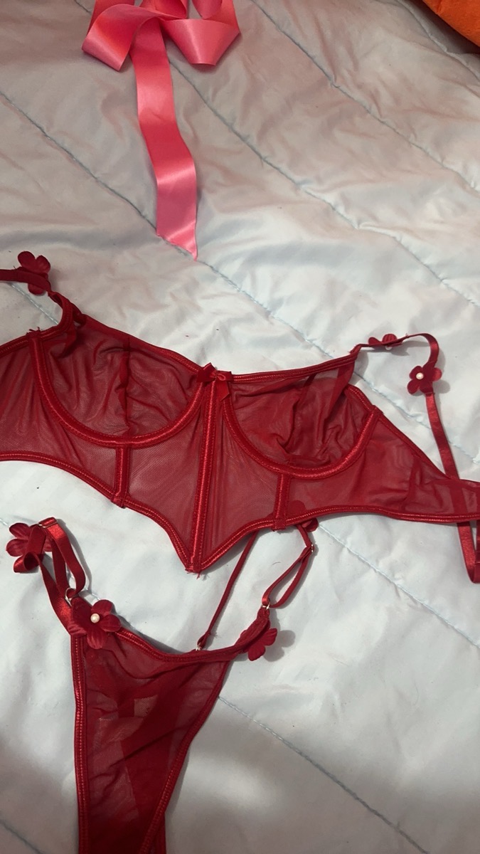 Sexy Lingerie Bra and Intimate Suspender Embellished Panties Set