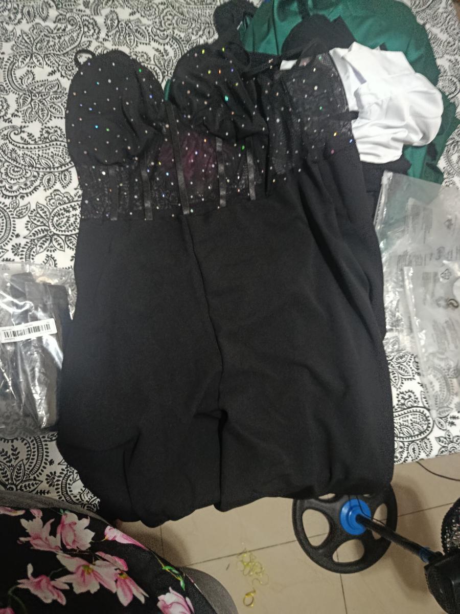 Sexy Party Halter Jumpsuit Sparkly Stretch Dazzling Mesh Wide‑Leg