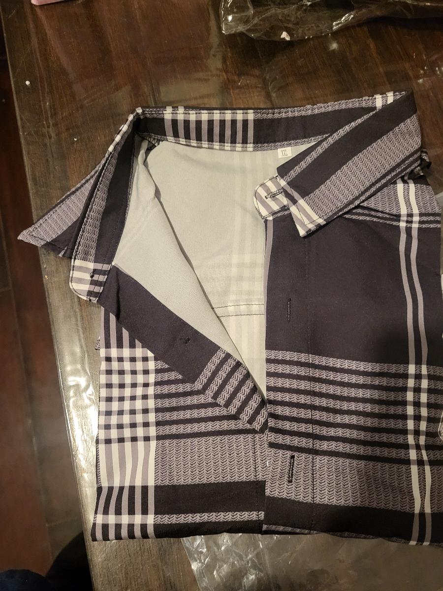 Classic Casual Button-Up Shirt Men's Comfortable Plaid Long Sleeve Shirt