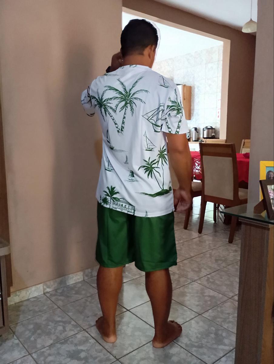 Hawaiian Print T-Shirt and Shorts Set of Two Casual Summer Outfits for Men