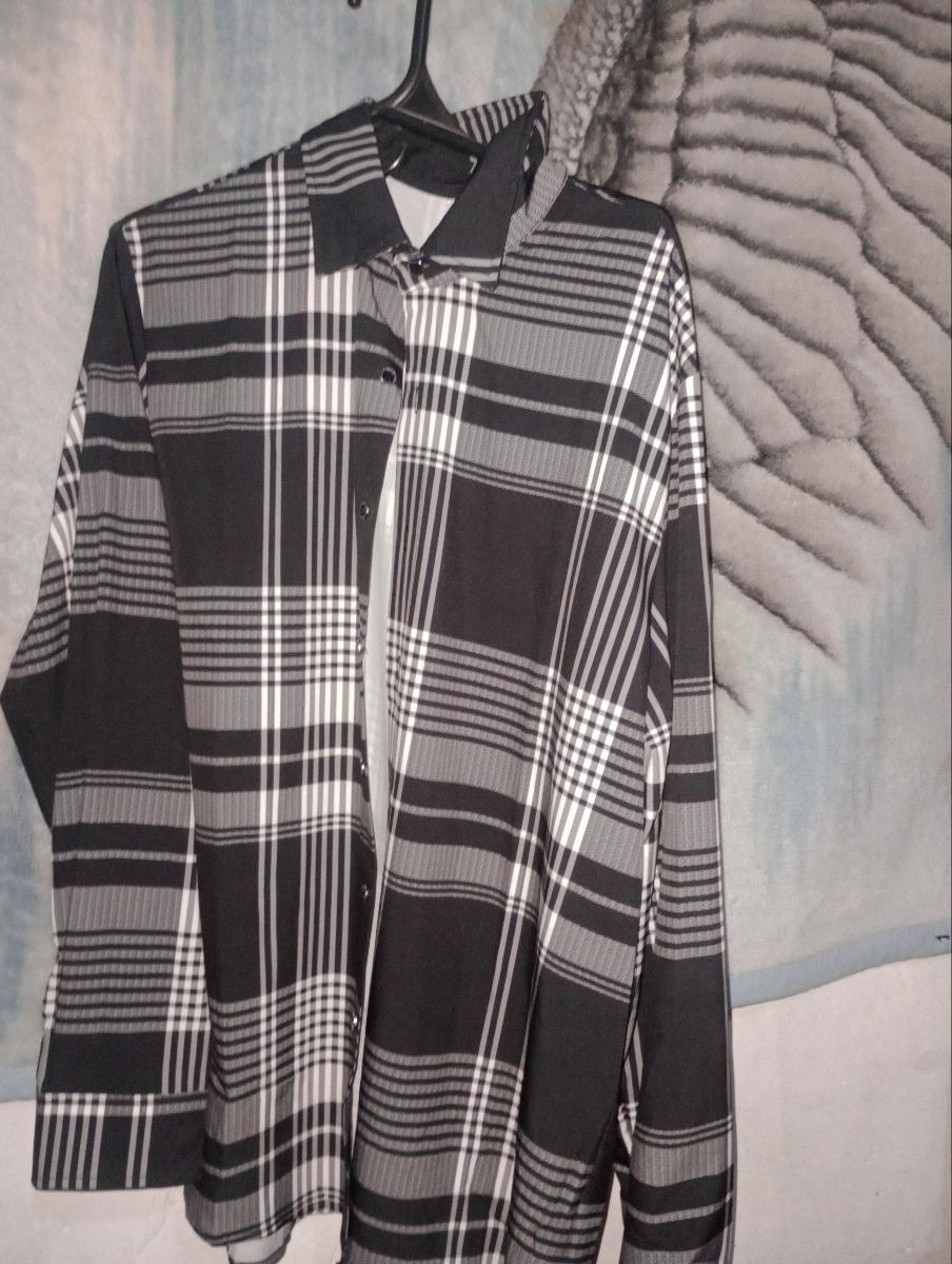 Classic Casual Button-Up Shirt Men's Comfortable Plaid Long Sleeve Shirt