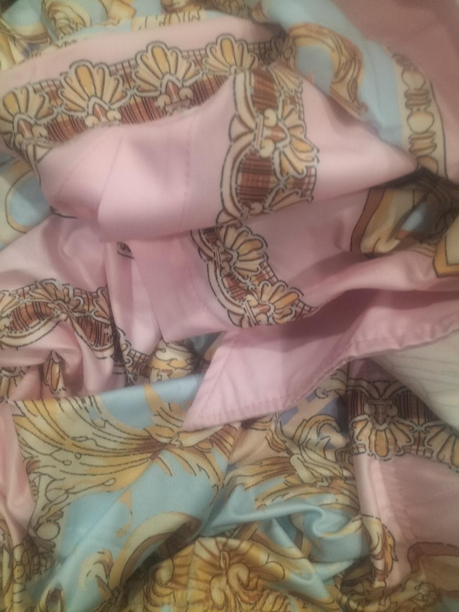 British Print Top and Pants Plus Size Charming 2-Piece Pencil Long Sleeve Set