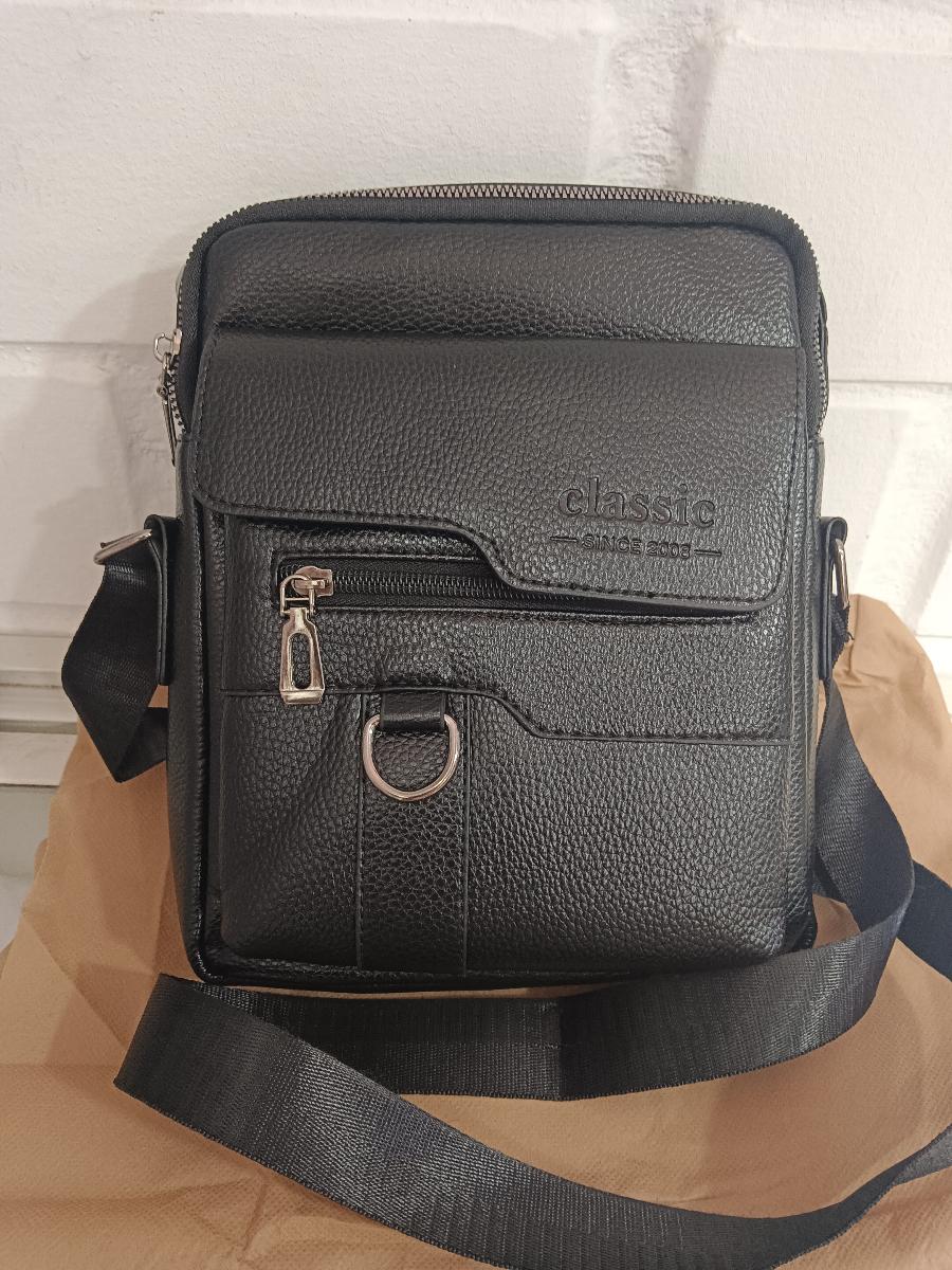 Men Vintage Shoulder Bag Multiple Compartments, Detachable Strap