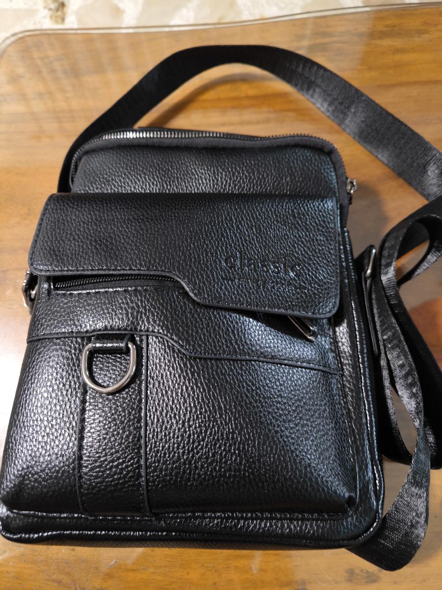 Men Vintage Shoulder Bag Multiple Compartments, Detachable Strap