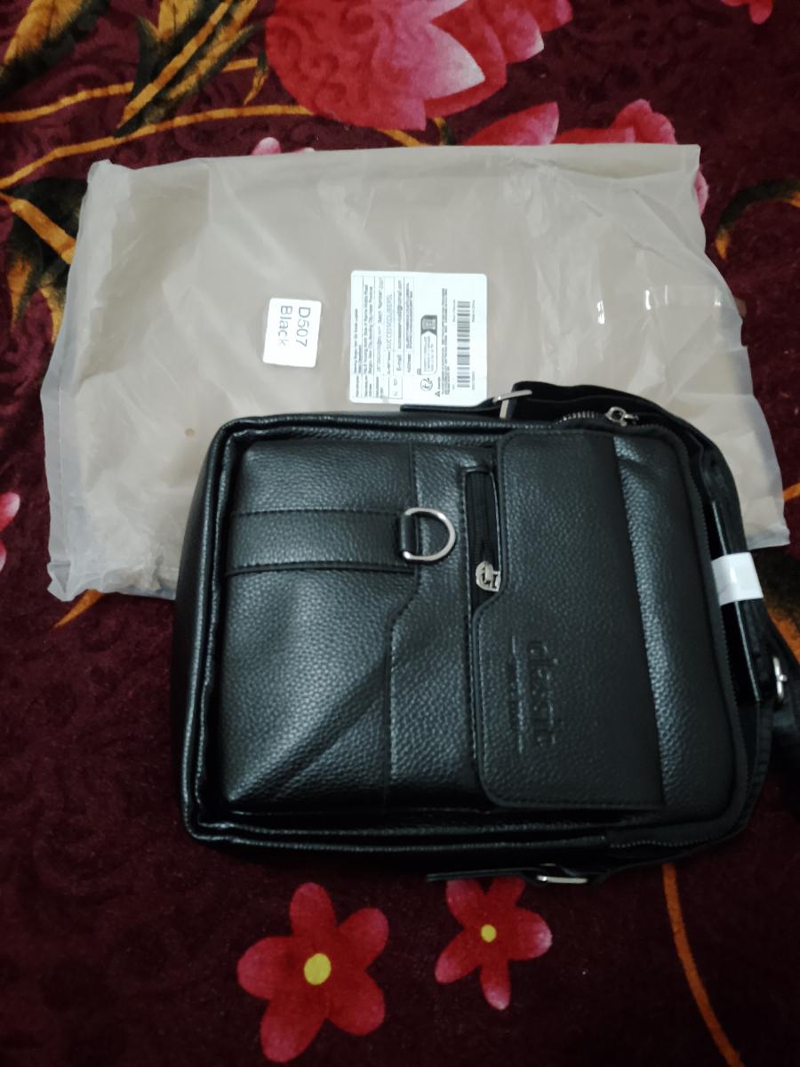 Men Vintage Shoulder Bag Multiple Compartments, Detachable Strap