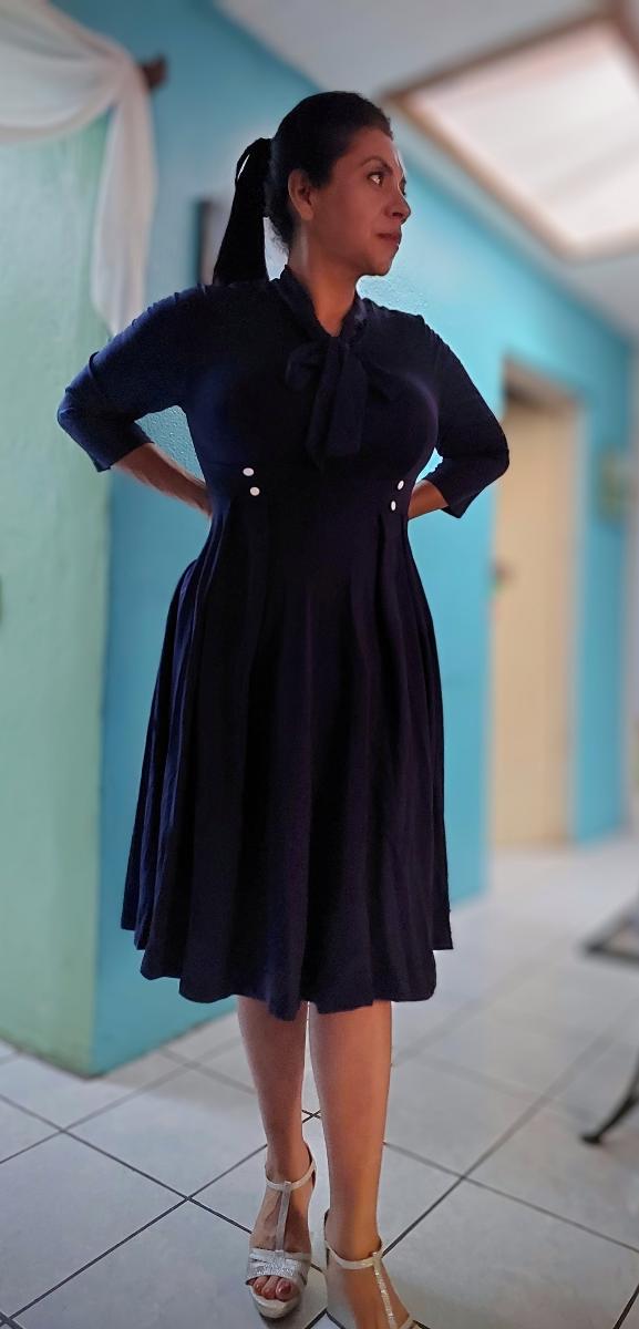 Midi Dress Businesswomen with Attractive Tie Waist, Spring/Autumn