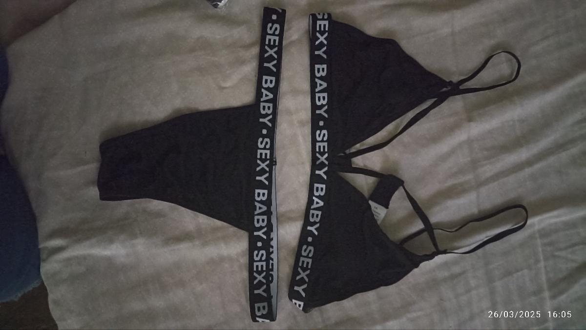 Plus Size Bra and Panty Elastic Sports Suit with Bold Letter
