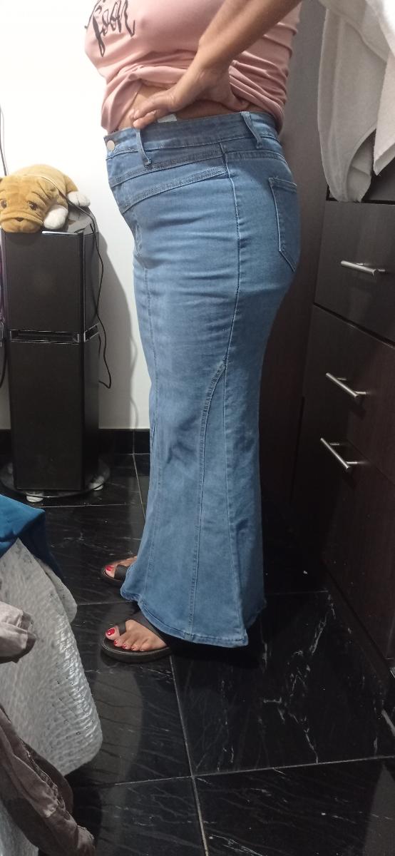 Flared Denim Maxi Skirt for Women Stylish High‑Waisted Attractive