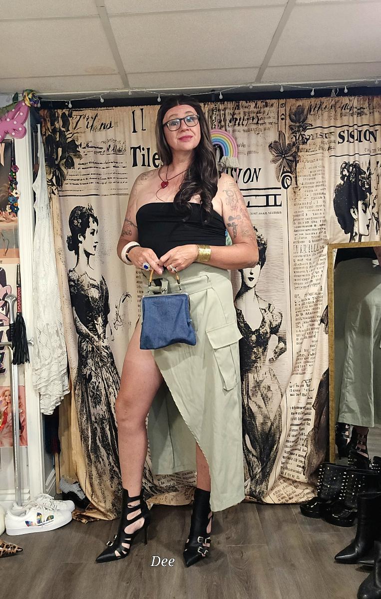 High-Waisted Asymmetrical Long Skirt with Charming Belt Women Casual