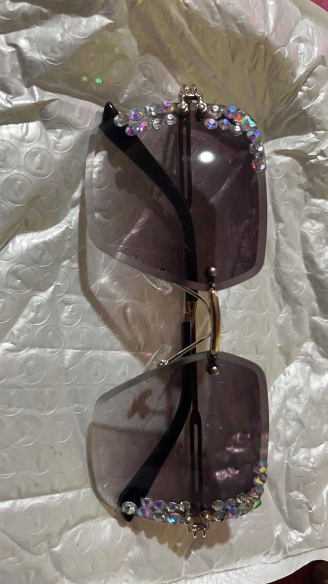 Rimless Square Glasses with a Starry