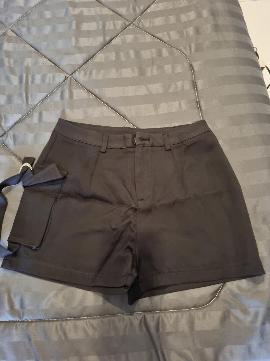 Solid Color High Waist Shorts Affordable Casual Zipper Side Pocket