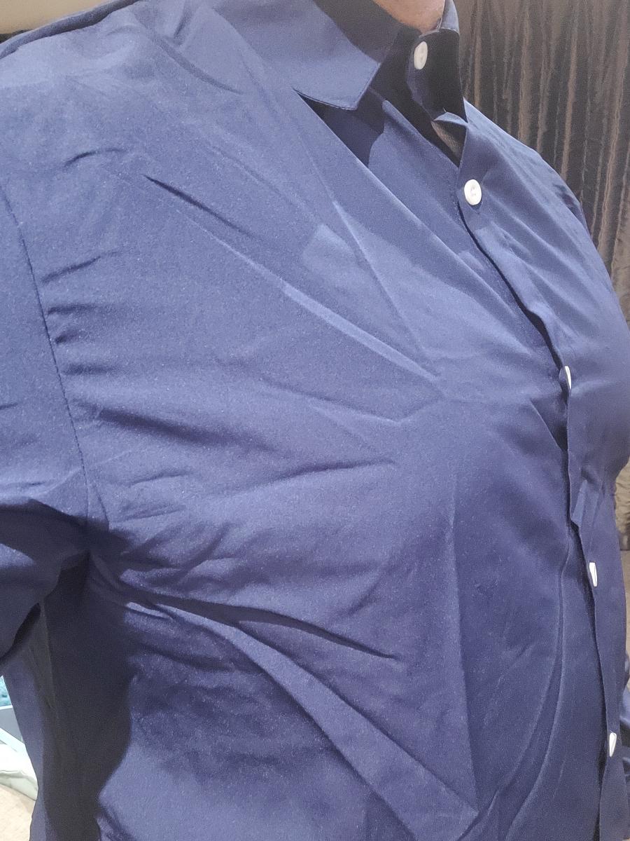 Casual Style Business Shirt Light Gray Men Long Sleeve