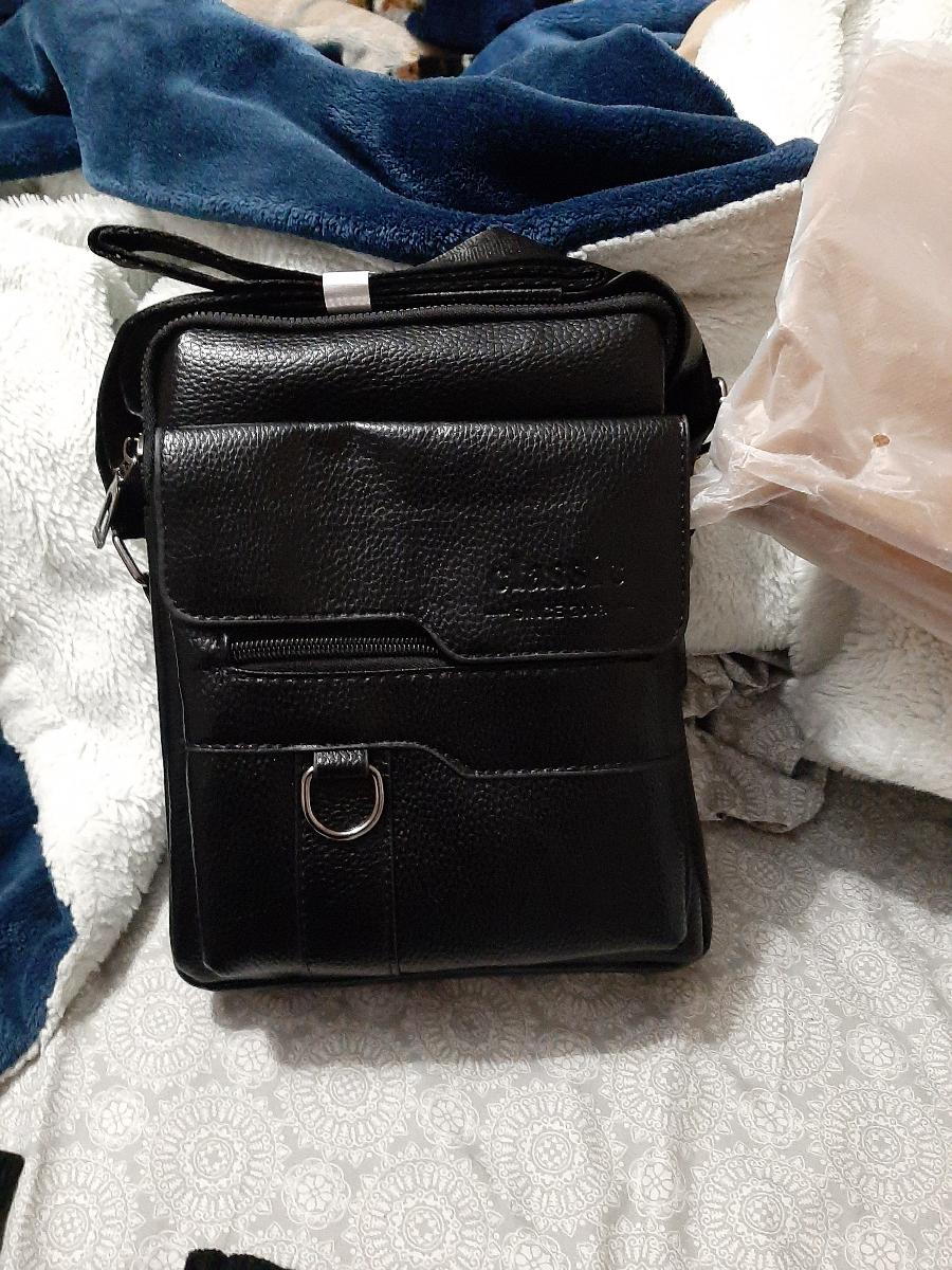 Men Vintage Shoulder Bag Multiple Compartments, Detachable Strap