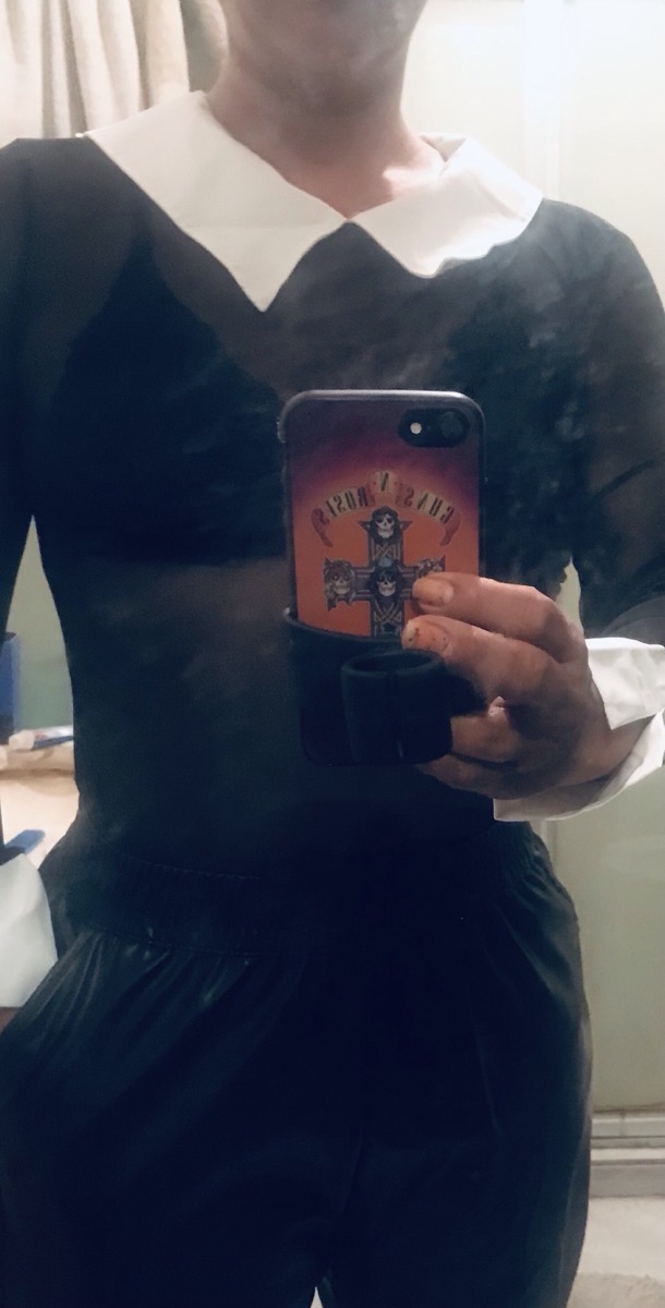 Chic Sheer Mesh Blouse Long Sleeve Attractive T‑Shirt for Women