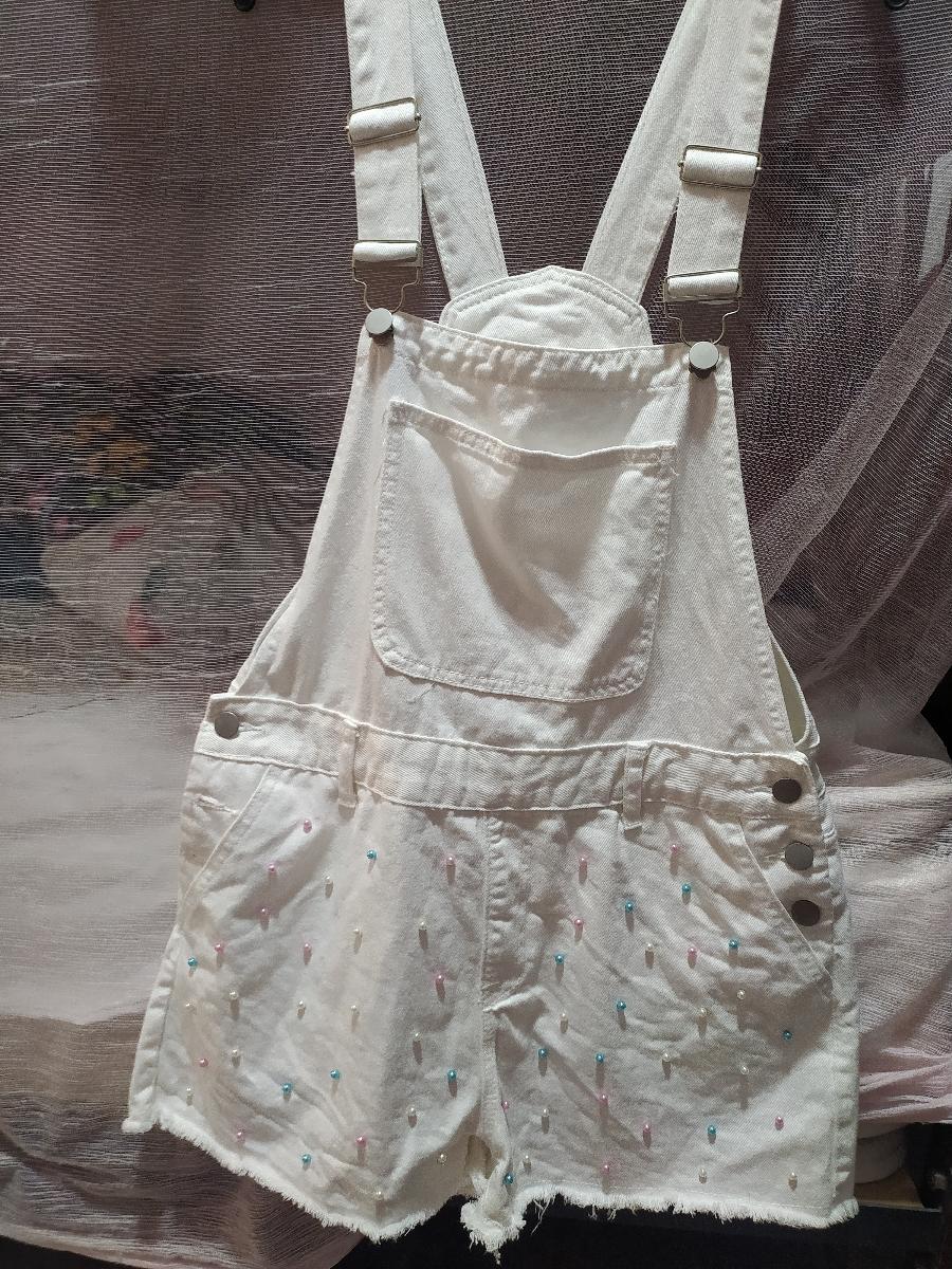 Raw Hem Fashion Denim Overalls with Women's Comfortable Colorful