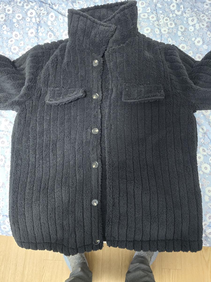 Men Winter Plush Jacket with Luxurious Collar & Soft