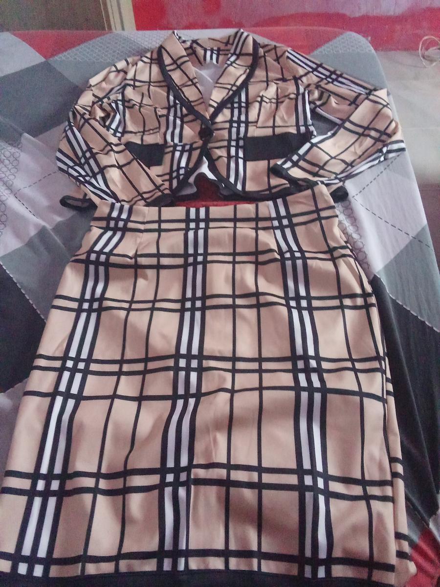 Holiday Party 2/Pcs Outfit Set Vacation Women Amazing Plaid