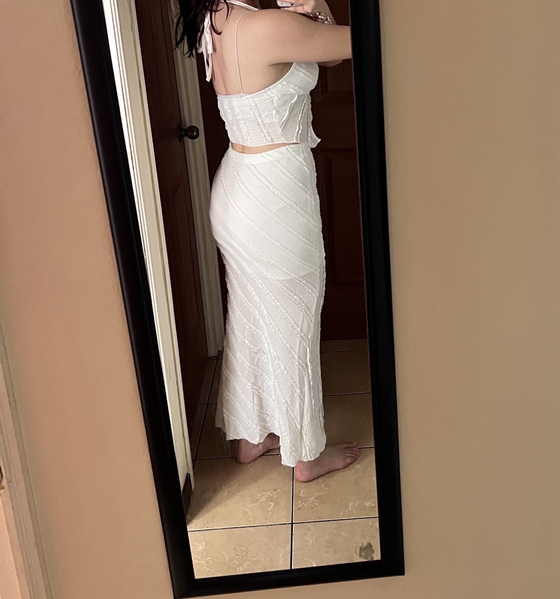 Mermaid Maxi Dress Set Women Elegant Charming Two‑Piece