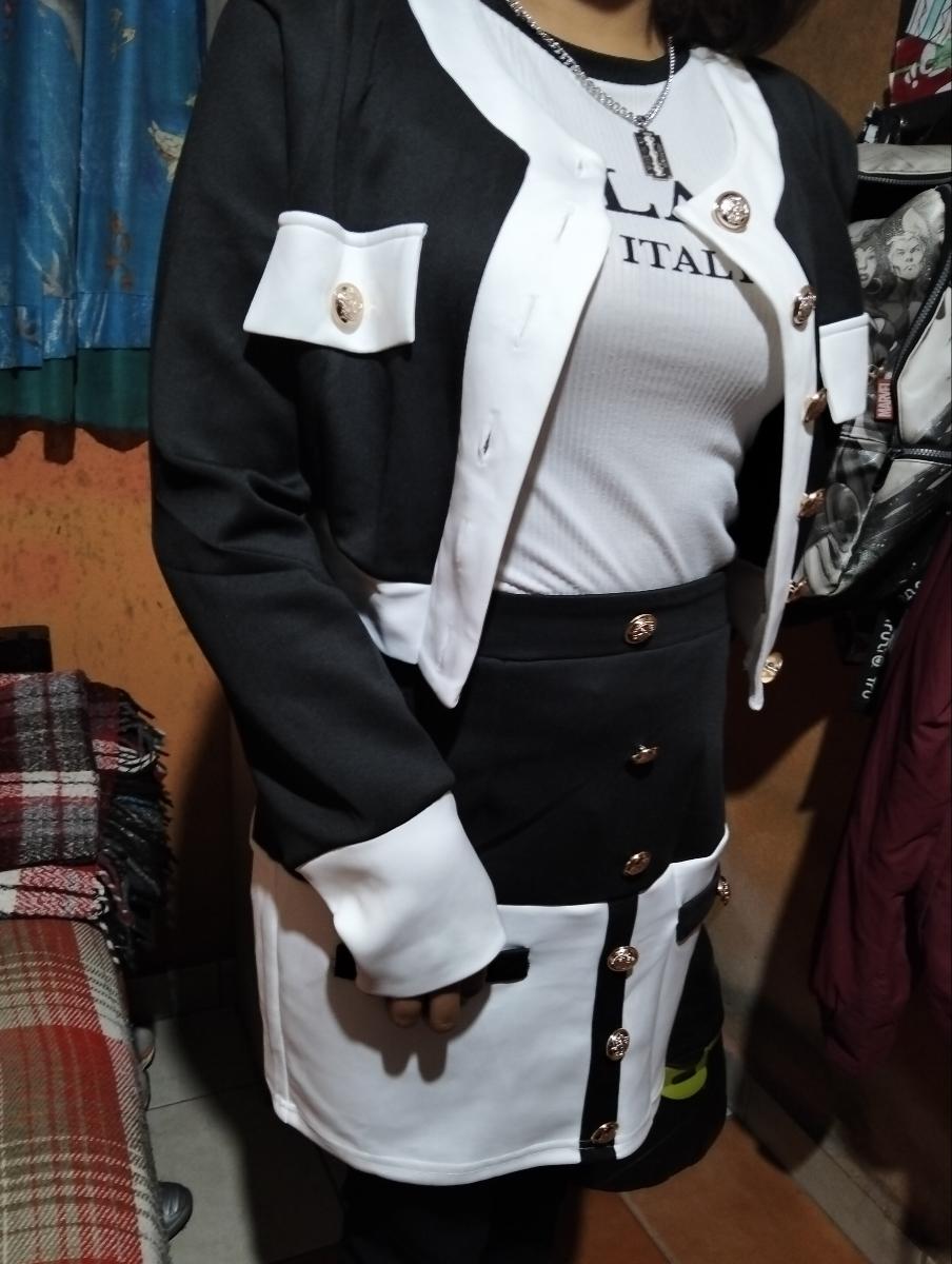 Suit Jacket and Bodycon Skirt Alluring Two-Piece Set