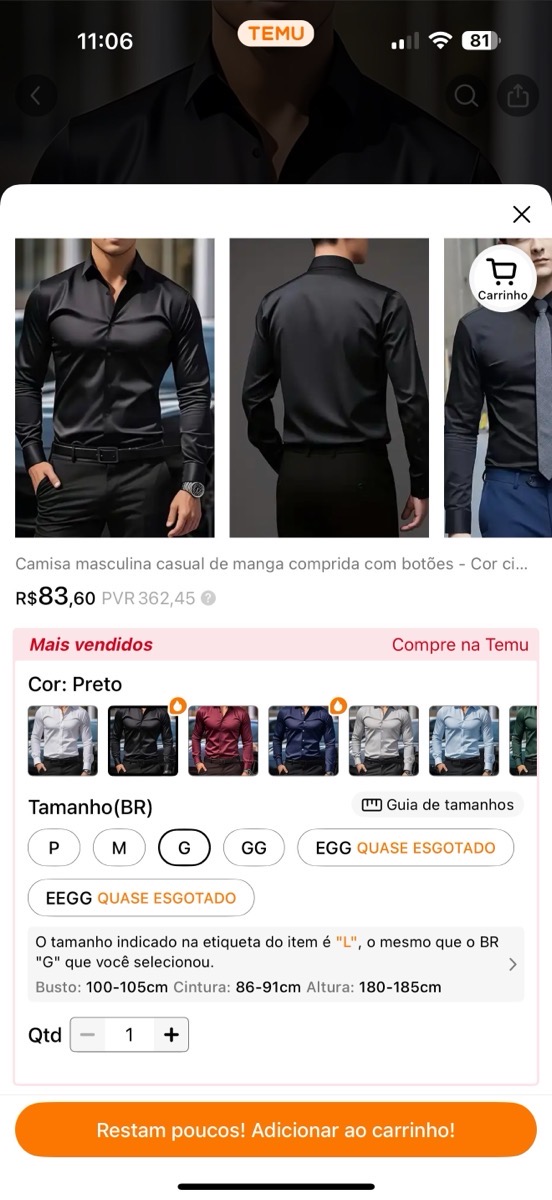 Casual Style Business Shirt Light Gray Men Long Sleeve