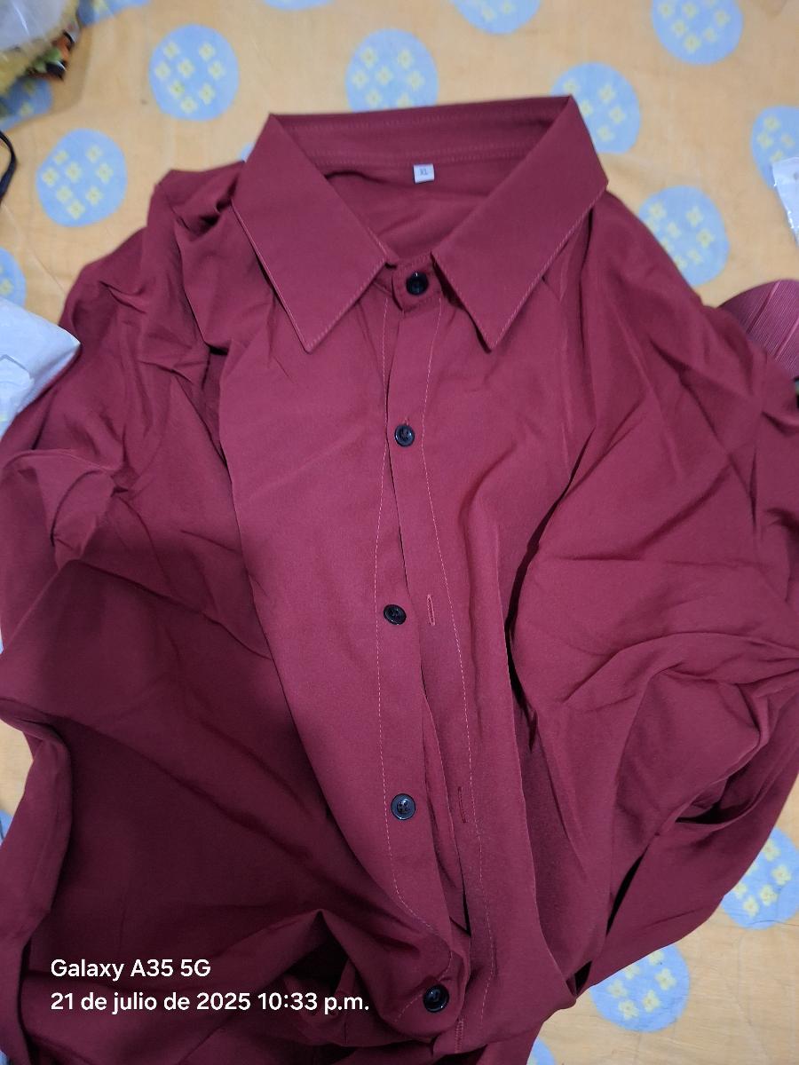 Casual Style Business Shirt Light Gray Men Long Sleeve