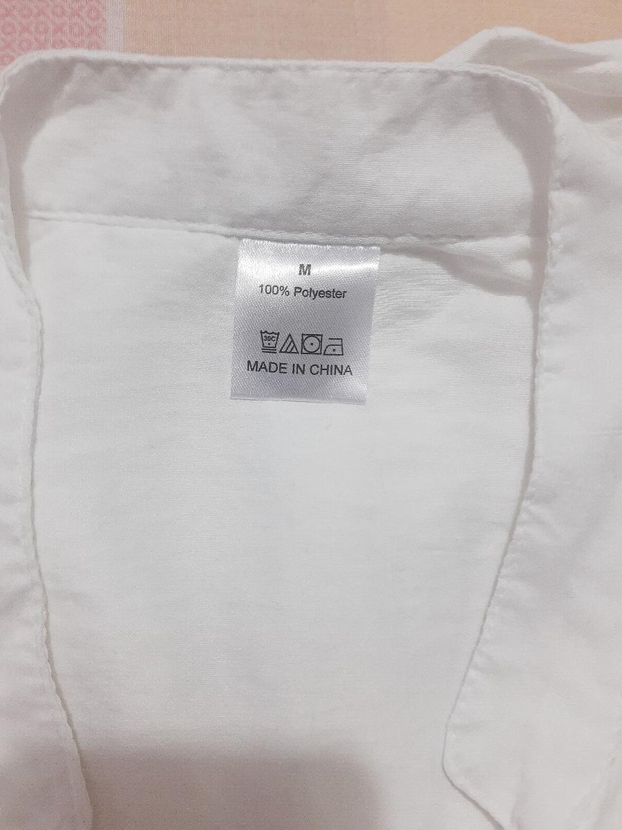 Monk Collar Shirt and Pants Set Short Sleeve Comfortable Men Solid