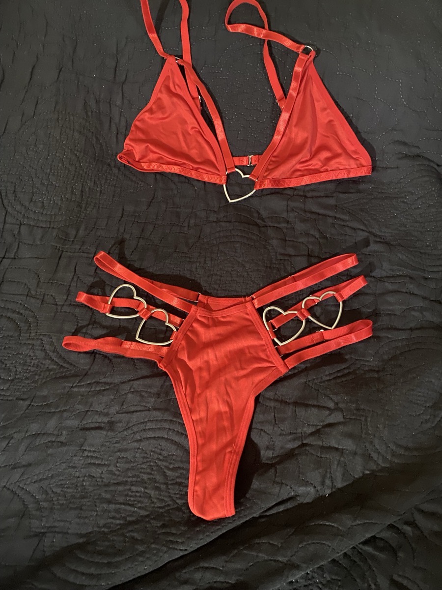 Love Heart Decorative Bra and Intimates Captivating Lingerie Set