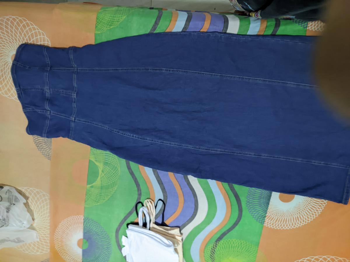 Stretchy Maxi Dress Slim Fit Strapless Attractive High-Waisted Denim with Back Slit