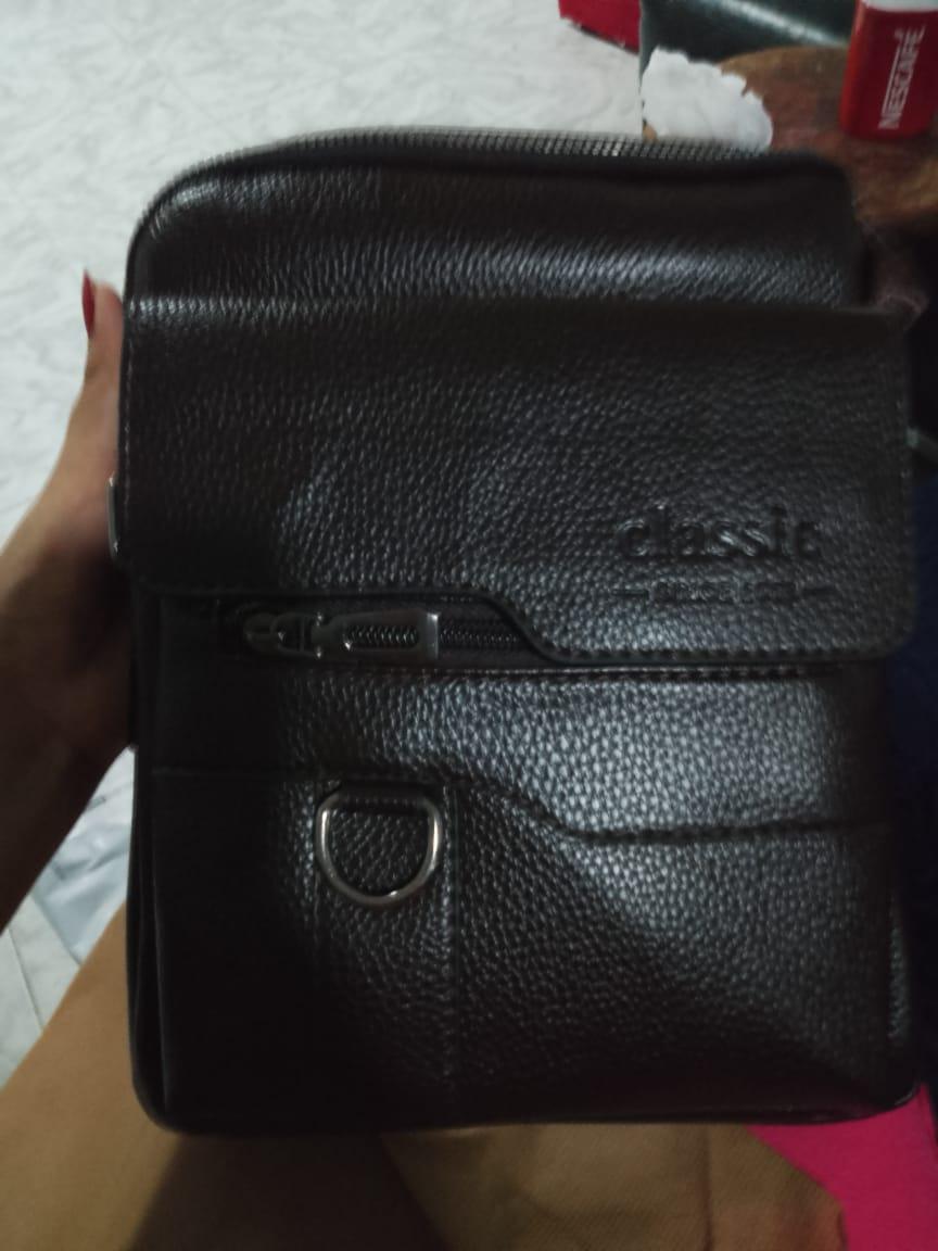 Men Vintage Shoulder Bag Multiple Compartments, Detachable Strap