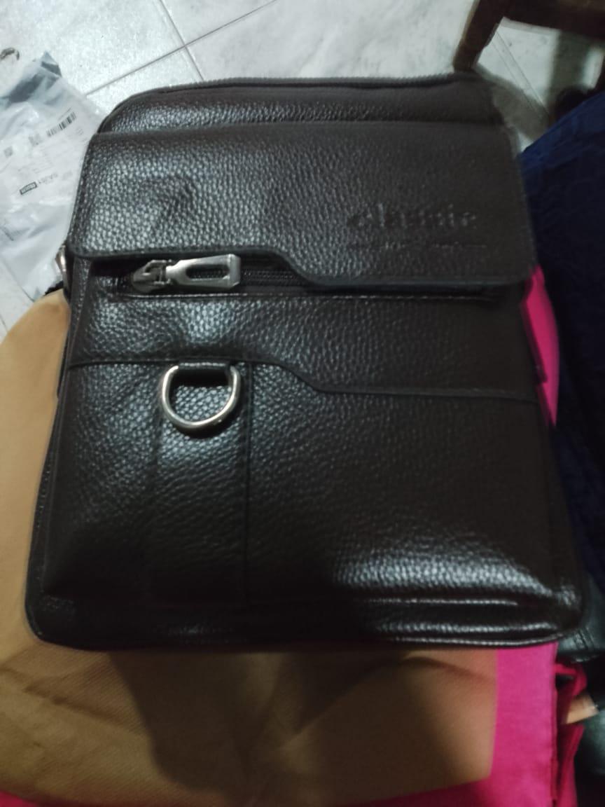 Men Vintage Shoulder Bag Multiple Compartments, Detachable Strap