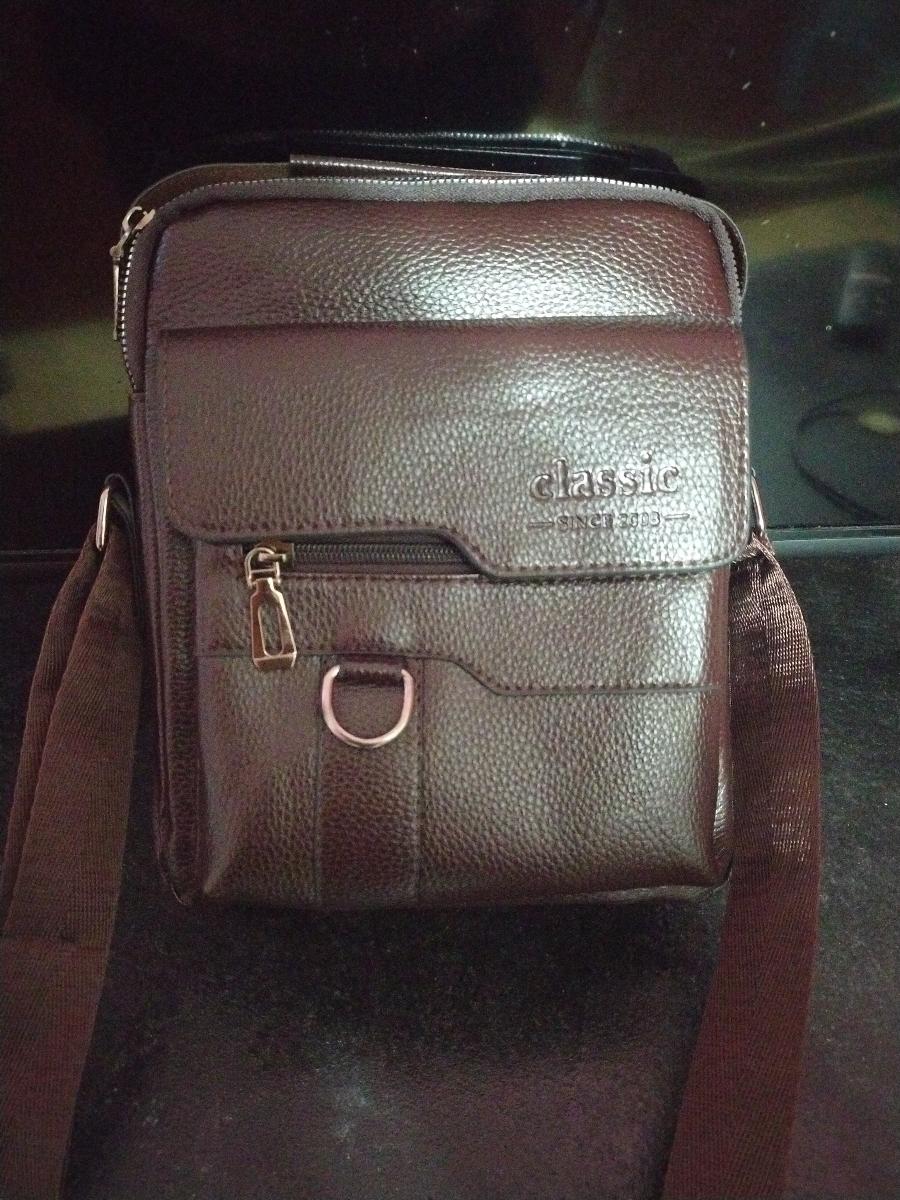 Men Vintage Shoulder Bag Multiple Compartments, Detachable Strap