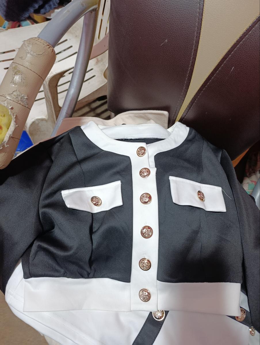 Suit Jacket and Bodycon Skirt Alluring Two-Piece Set