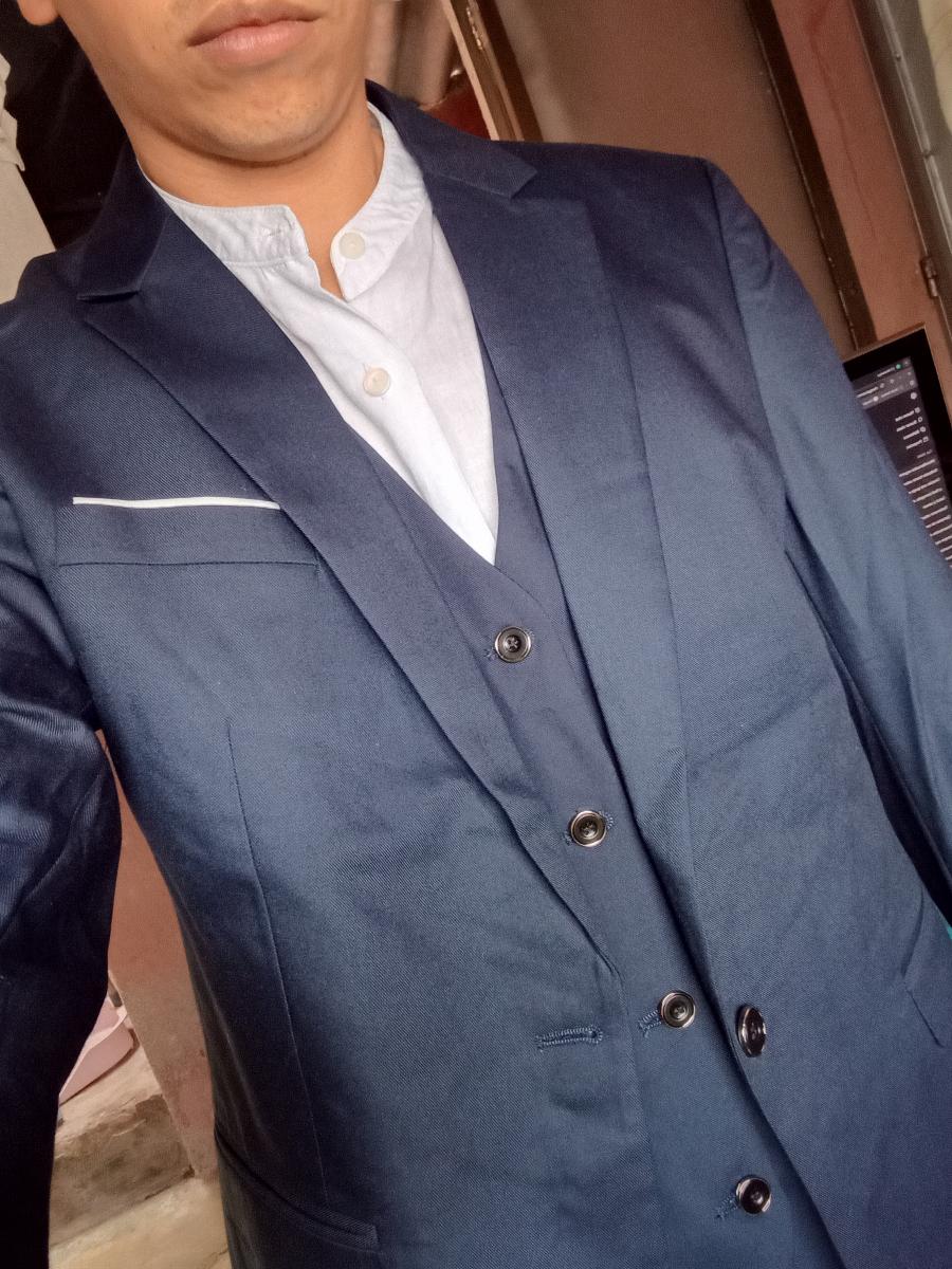 Men High-End Three-Piece Suit Set Big and Tall