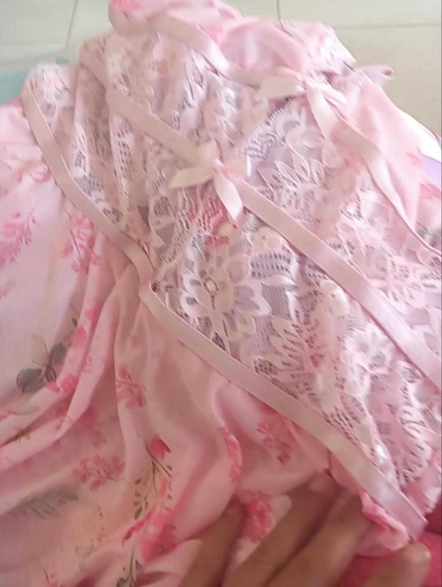 Women Sexy Lace Mesh Bodysuit Pink All in One Floral