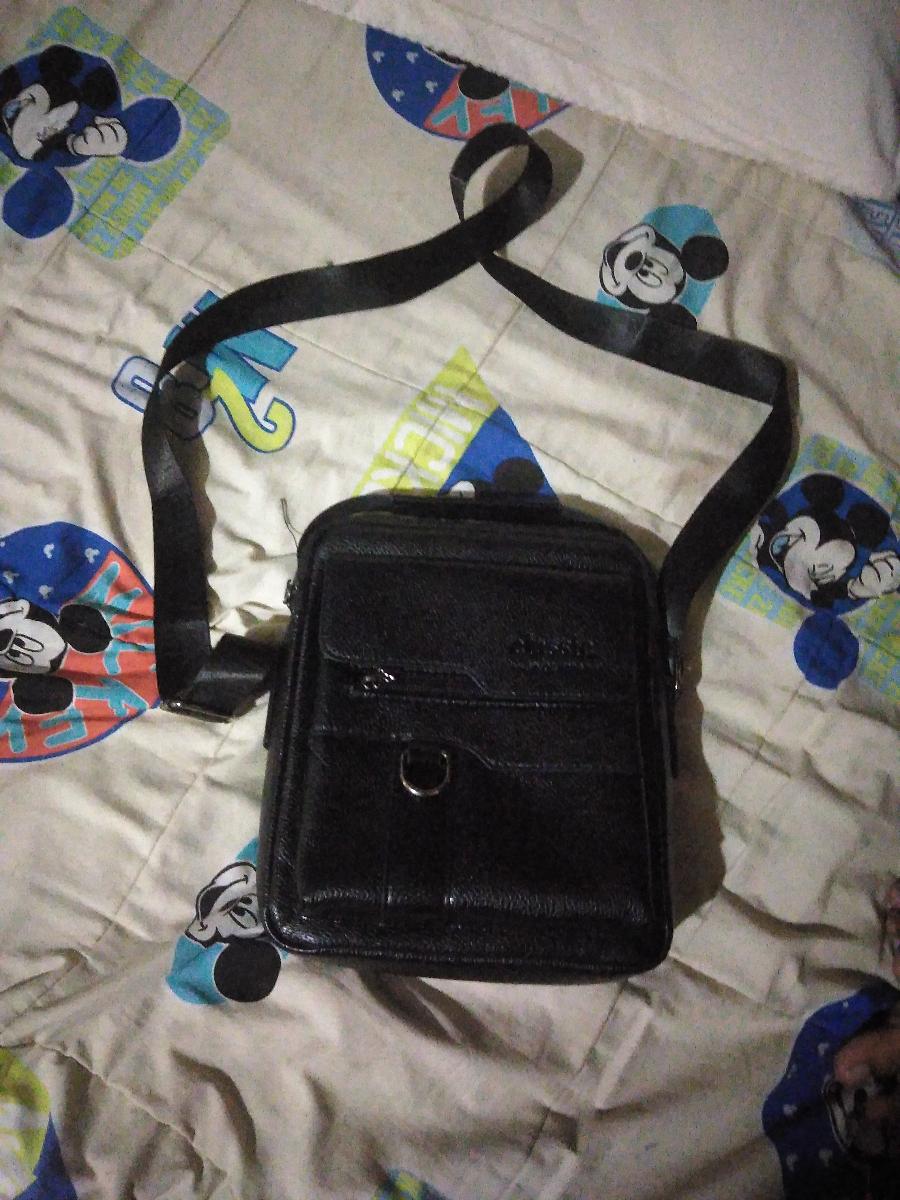 Men Vintage Shoulder Bag Multiple Compartments, Detachable Strap