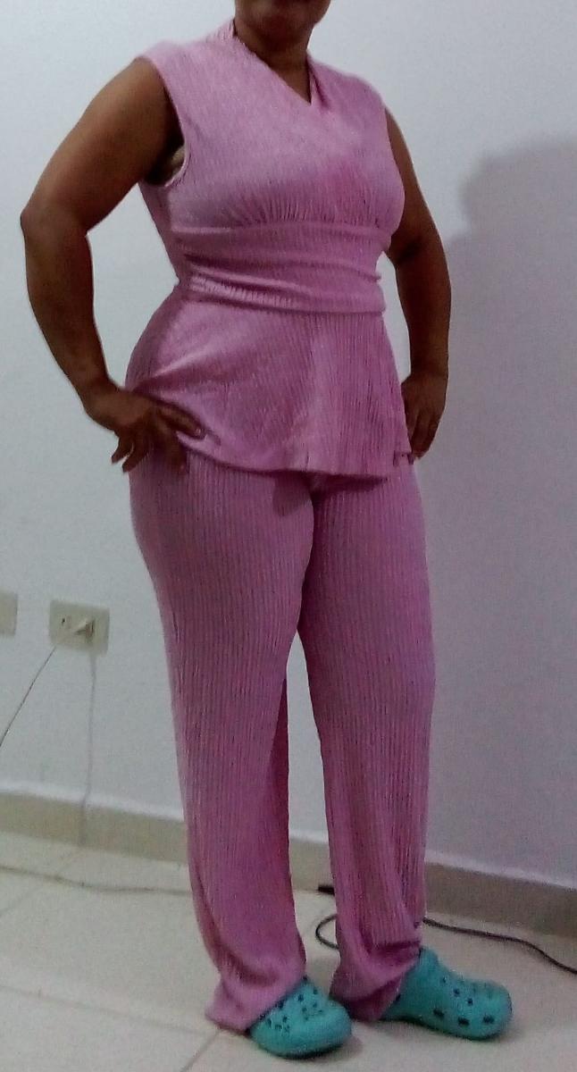 Wide-Leg Pants Two-Piece Set Elegant Women Alluring V-Neck